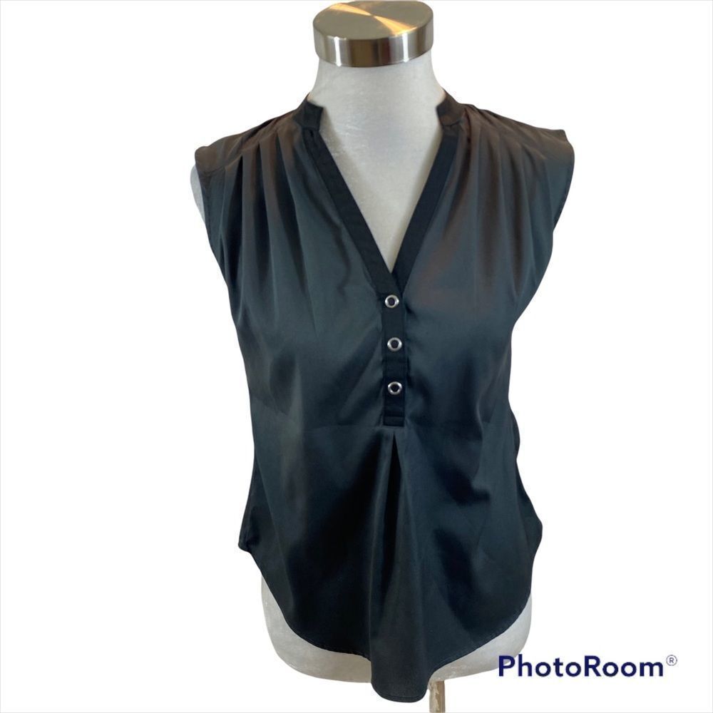 Converse One Star Grey V Neck Sleeveless Blouse‎ Size XS